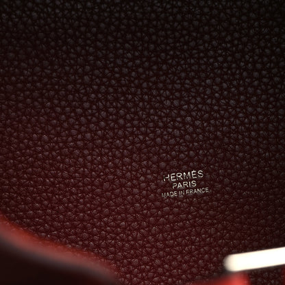 Hermes Taurillon Clemence Swift Picotin Lock 22 MM Rouge H Brique 6 of 11