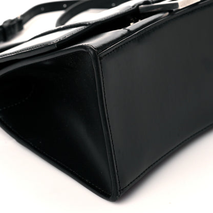 Balenciaga Shiny Box Calfskin Graffiti Logo Small Hourglass Top Handle Bag Black Silver 8 of 11