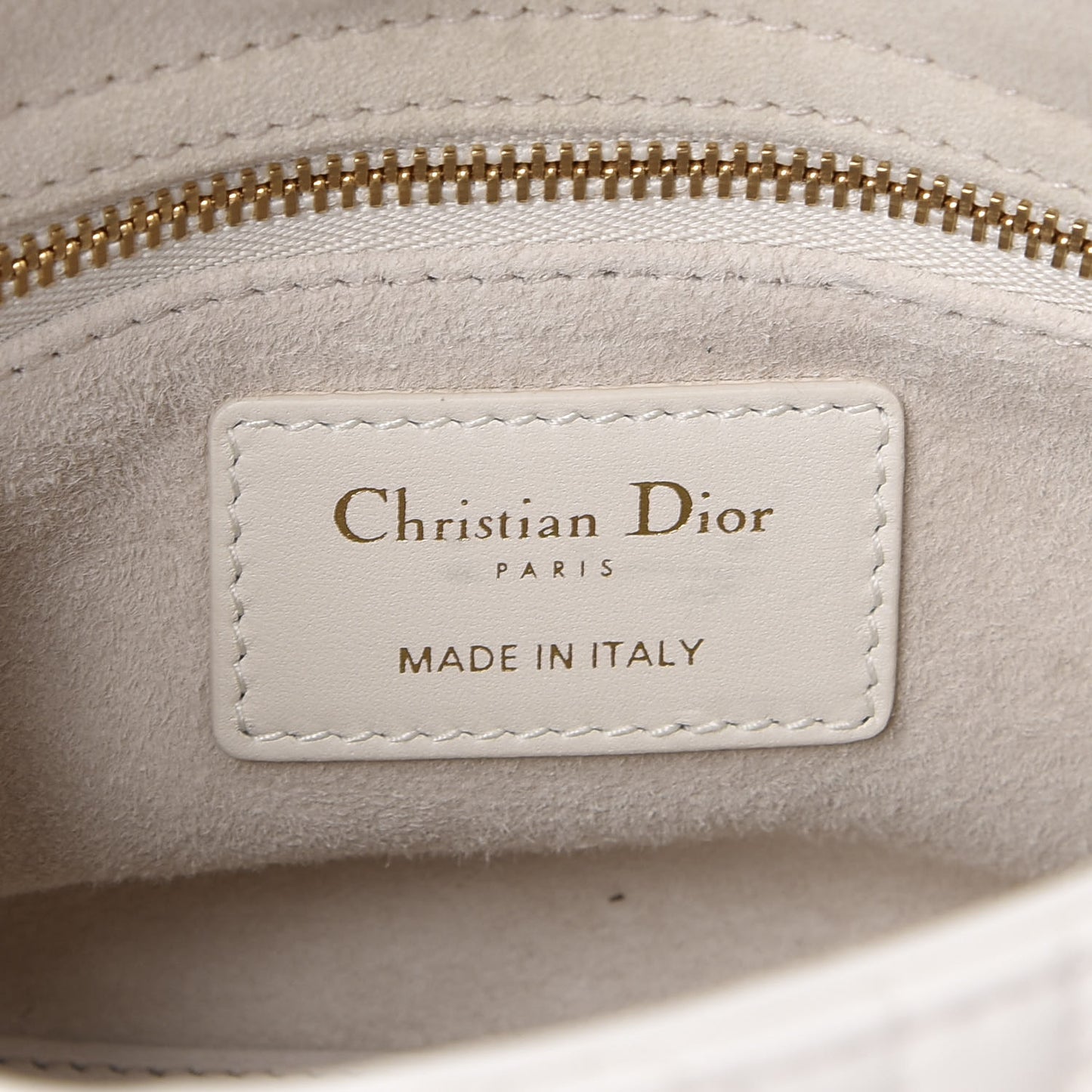 Lambskin Cannage Mini Lady Dior White
