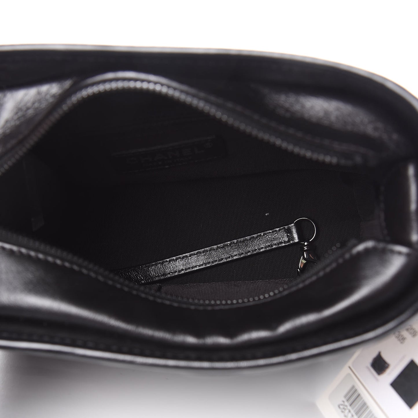 Aged Calfskin Chevron Quilted Small Gabrielle Hobo So Black