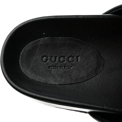 Gucci Jakarta Calfskin Womens Horsebit Slippers 40.5 Black 6 of 8