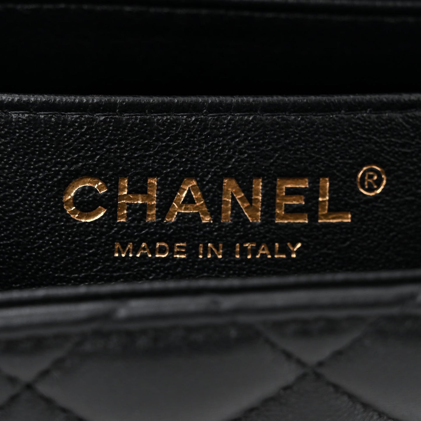 Lambskin Quilted Mini Square Flap Black