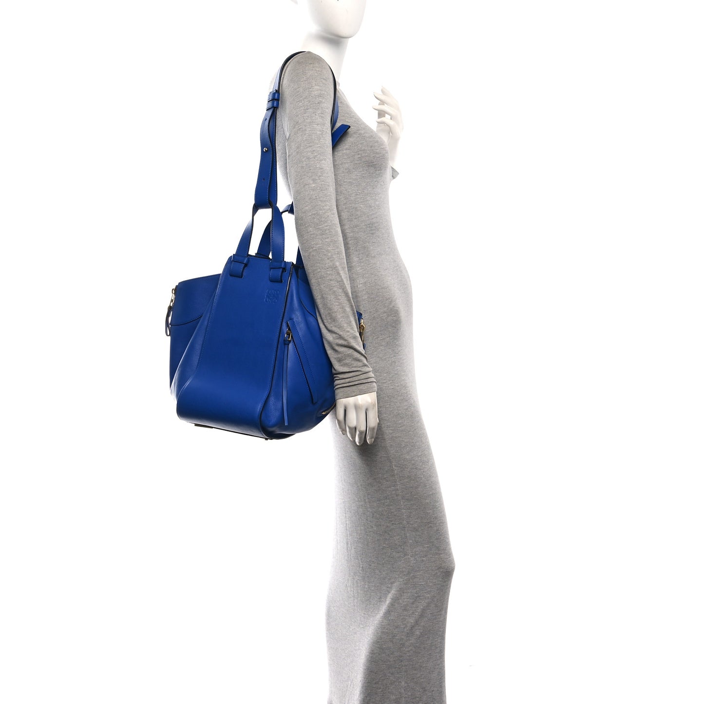 Calfskin Medium Hammock Shoulder Bag Electric Blue Electric Blue