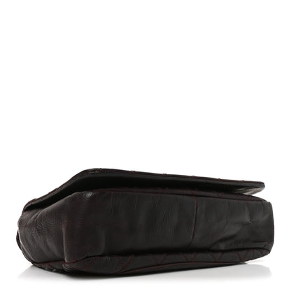 Chanel Glazed Calfskin Quilted CC Single Flap Burgundy 3 of 9