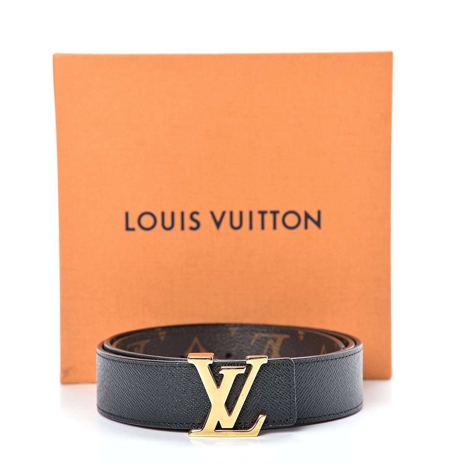 Louis Vuitton Calfskin Monogram 30mm LV Initiales Reversible Belt 90 36 Black 7 of 7