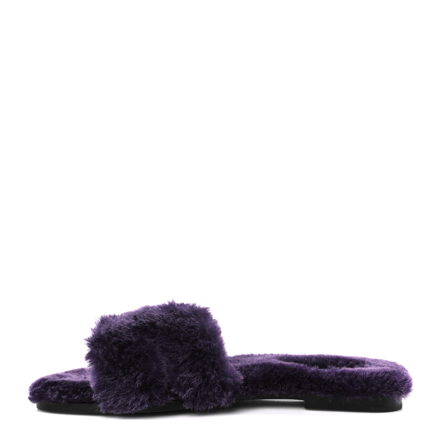 Hermes Woolskin Oran Sandals 38.5 Violet Fonce 1 of 8