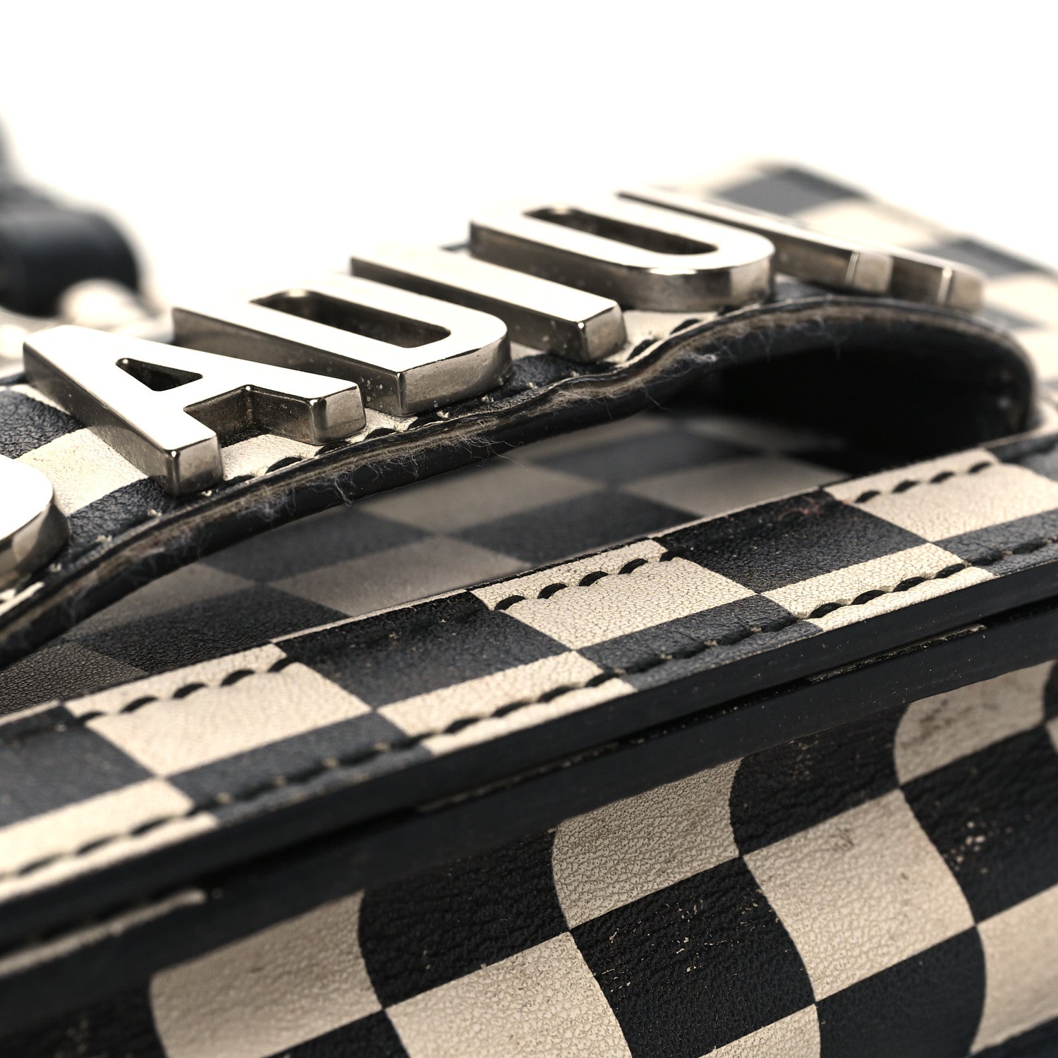 Christian Dior Calfskin Checkered Mini J'Adior Flap Bag Black White 12 of 14