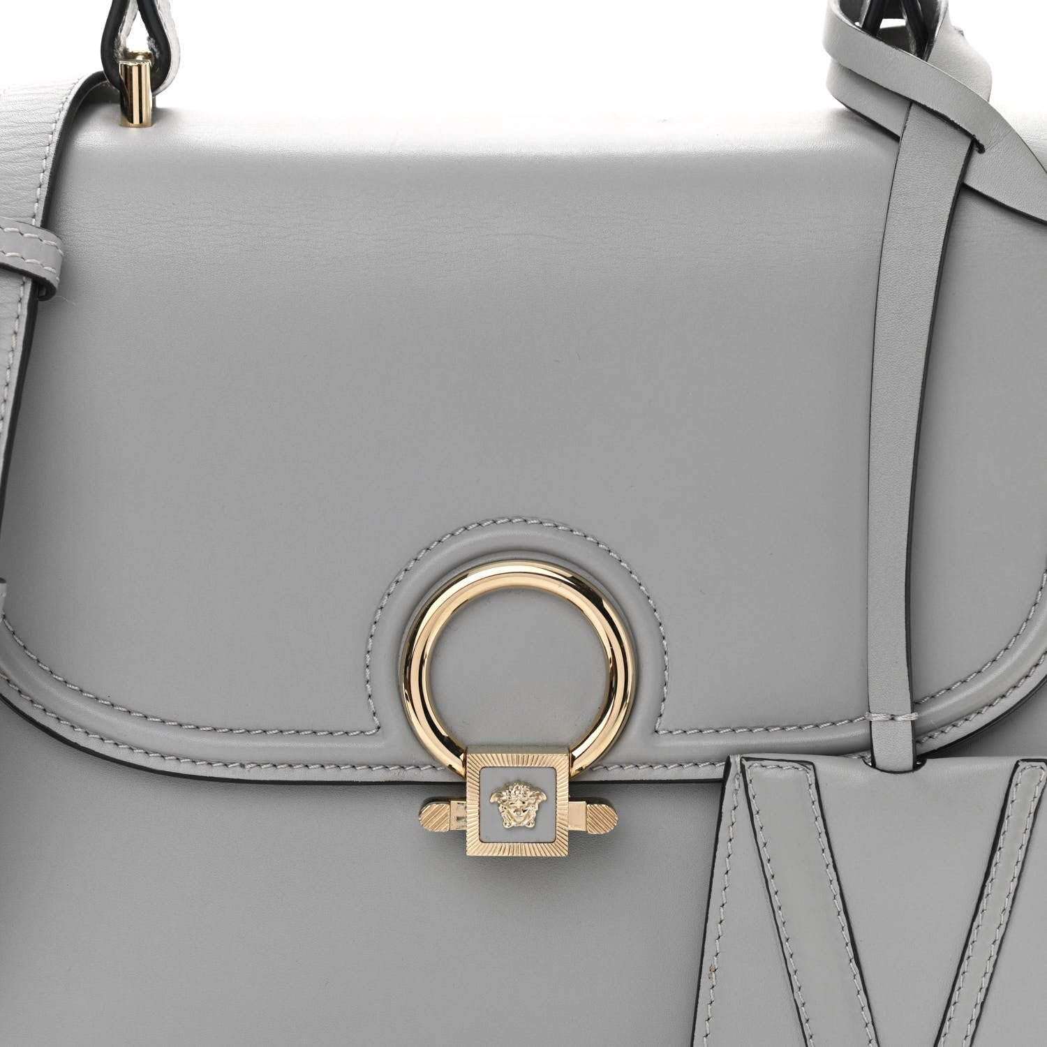 Versace Nappa DV ONE Satchel Grey 7 of 10