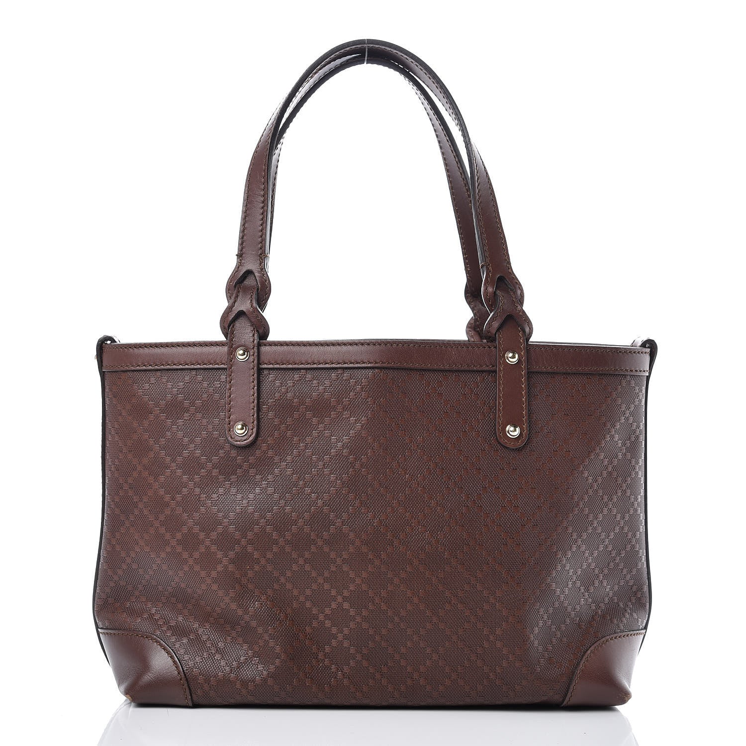 Gucci Diamante Calfskin Small Craft Tote Cuir 3 of 18