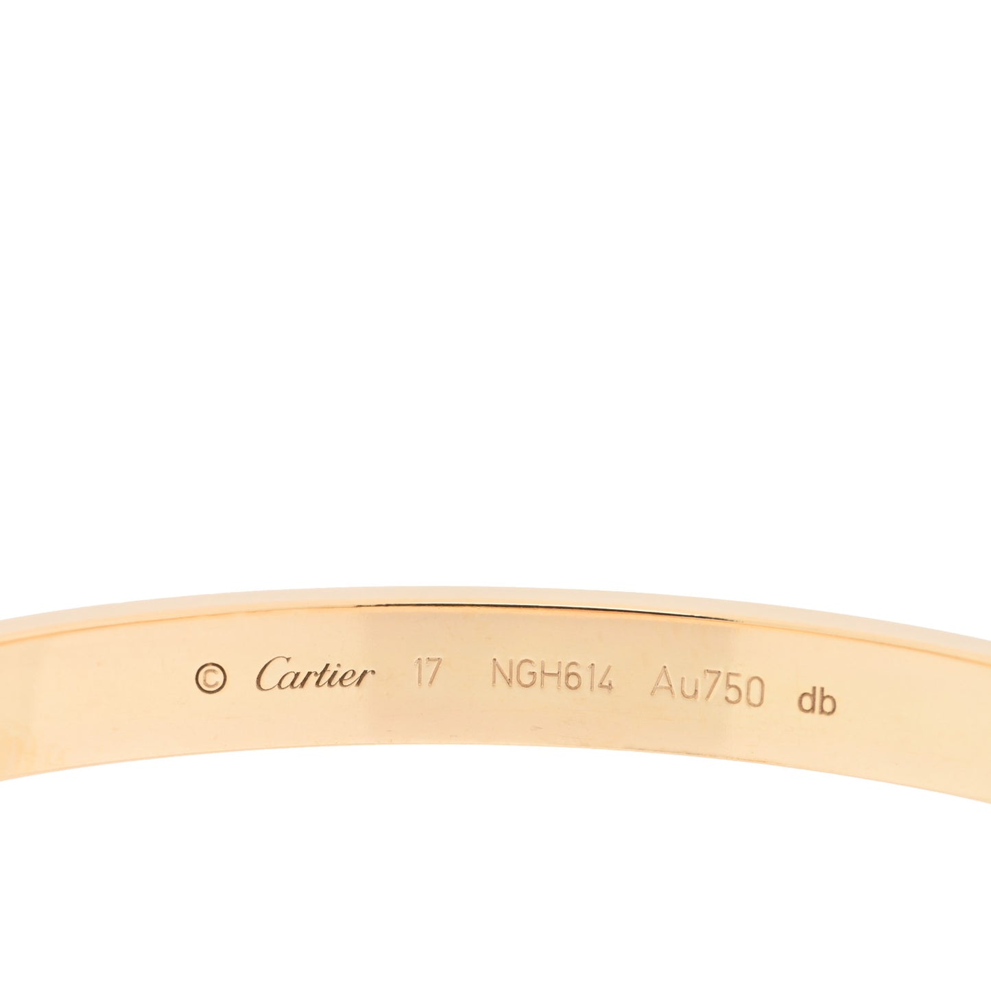 18K Yellow Gold LOVE Bracelet 17