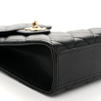 Chanel Caviar Quilted Classic Phone Holder Black 10 of 12