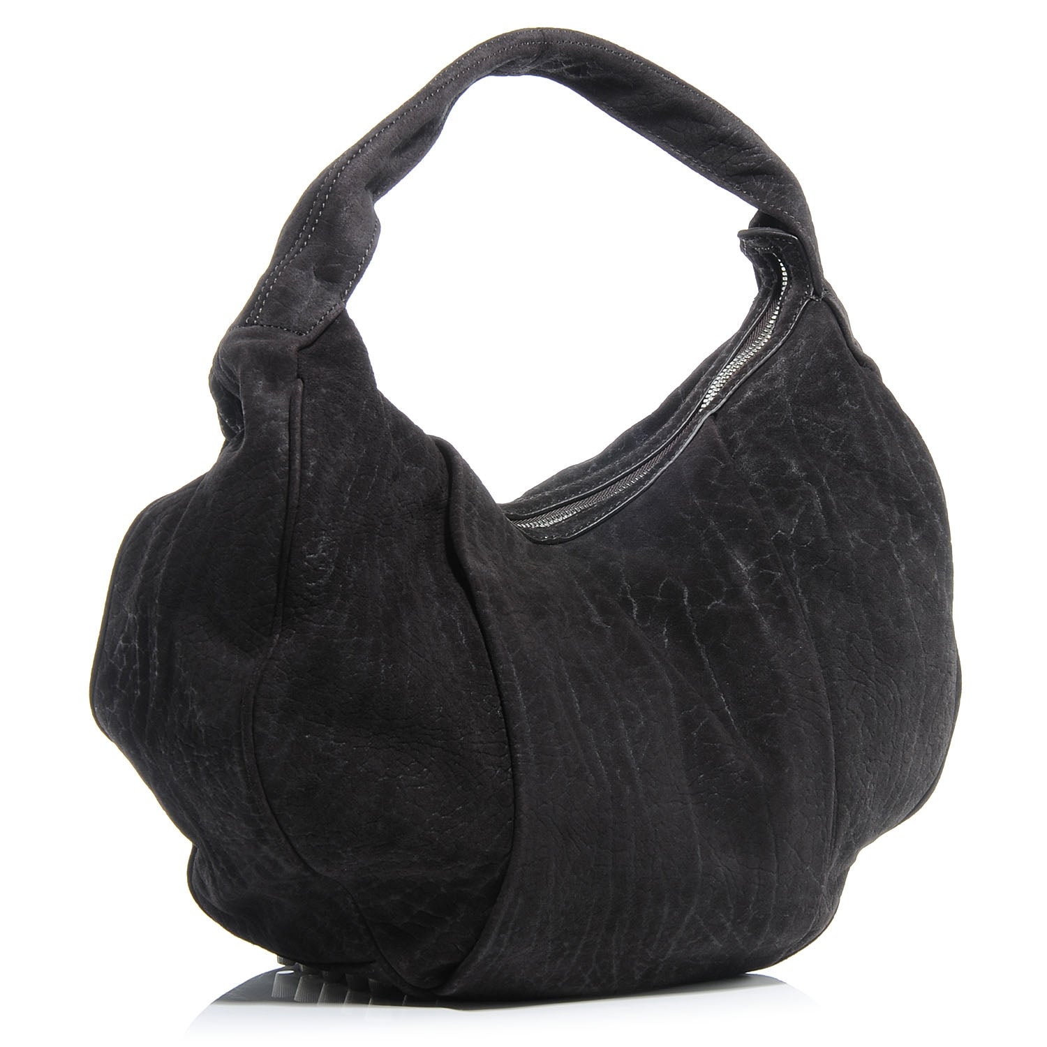 Alexander Wang Crinkled Suede Morgan Hobo Black 3 of 6
