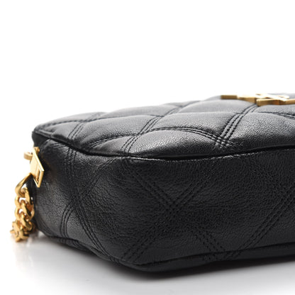 Saint Laurent Grained Lambskin Quilted Mini Becky Double Zip Bag Black 11 of 12
