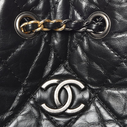 Chanel Aged Calfskin Quilted Gabrielle Backpack Black 10 of 10
