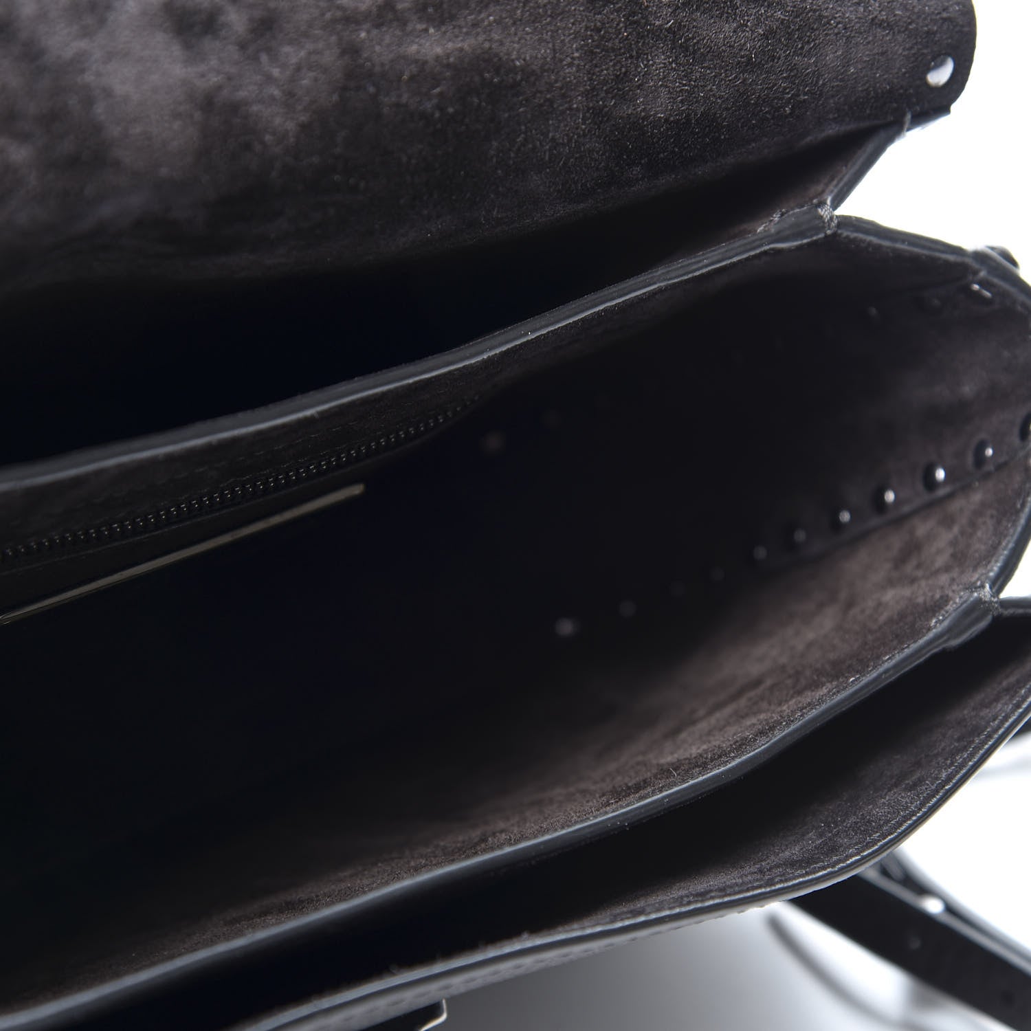 Valentino Garavani Pebbled Calfskin Onyx Medium Rockstud Rolling Flap Saddle Bag Black 4 of 8
