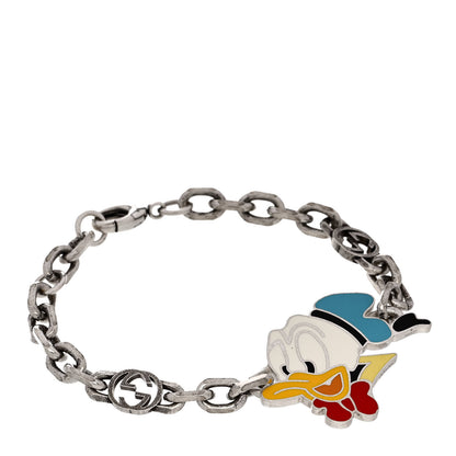 Gucci X DISNEY Sterling Silver Enamel Donald Duck Bracelet 1 of 4