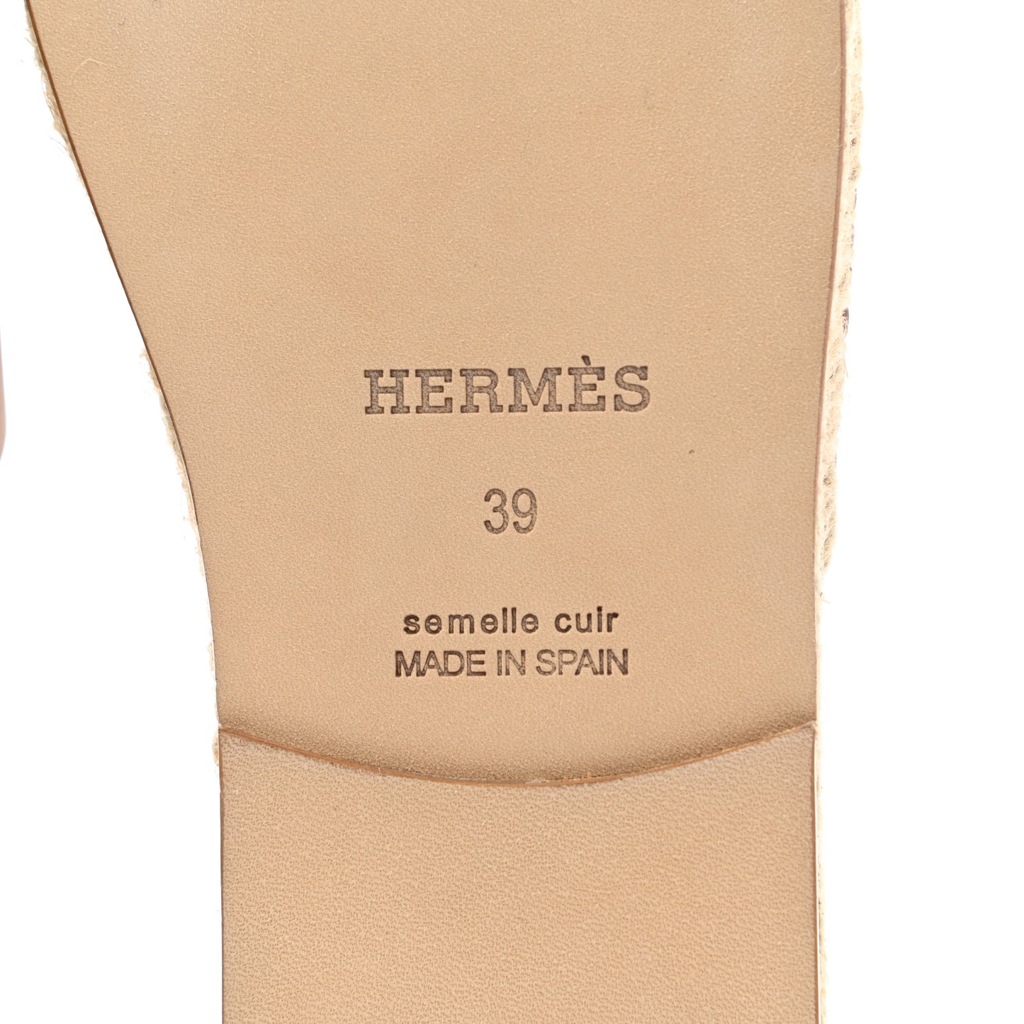 Calfskin Antigua Espadrille Sandals 39 Naturel Safari