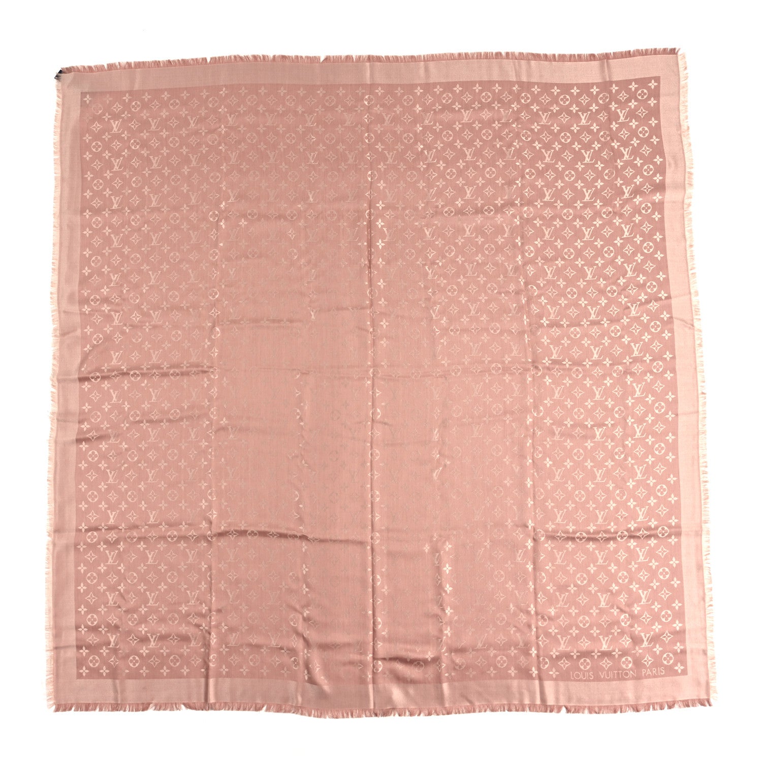Louis Vuitton Silk Wool Monogram Classic Shawl Kraft 1 of 3