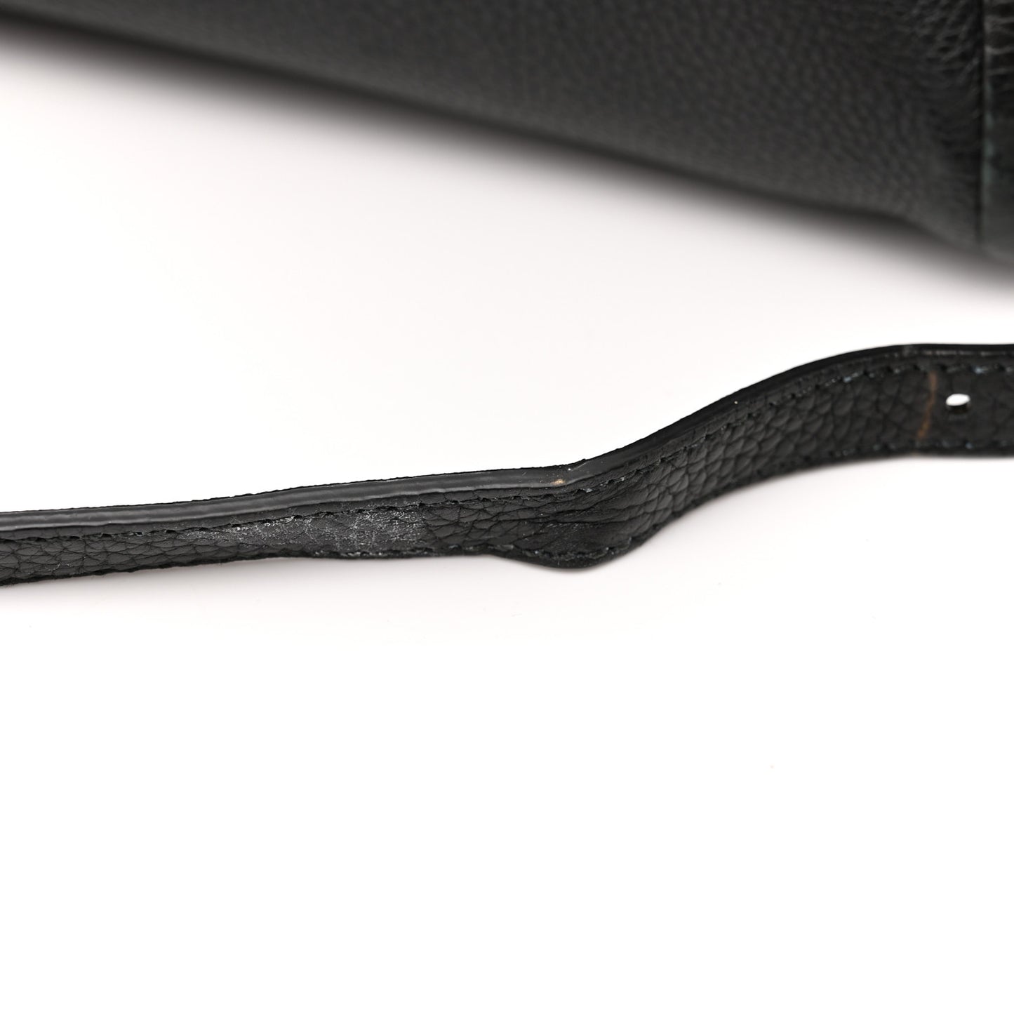 Pebbled Calfskin Small Soho Top Handle Bag Black
