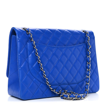 Chanel Lambskin Quilted Maxi Single Flap Blue 2 of 6