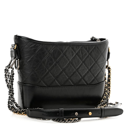 Chanel Aged Calfskin Quilted New Medium Gabrielle Hobo Black 3 of 11