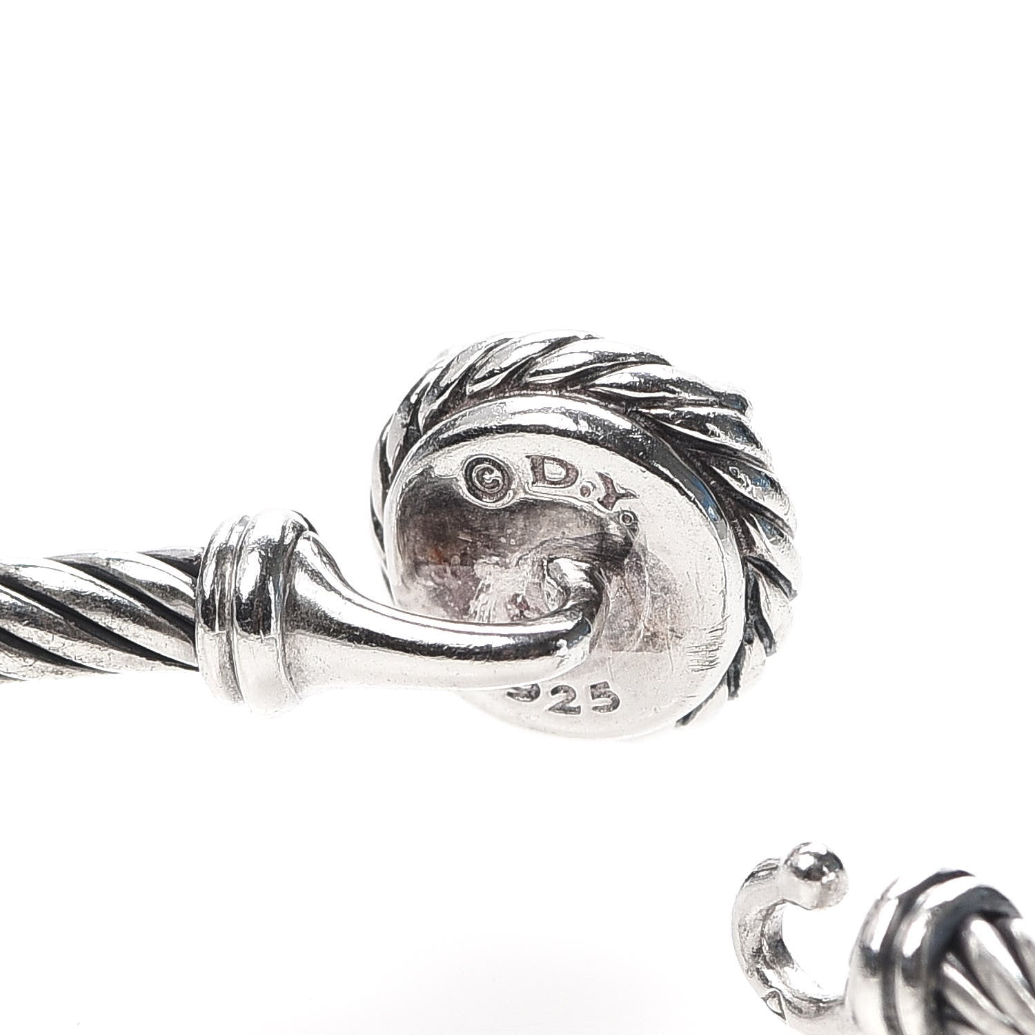 David Yurman Sterling Silver Black Orchid 3mm Chatelaine Bracelet 4 of 4