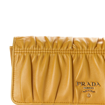 Prada Nappa Gaufre Continental Wallet Ginestra 6 of 16