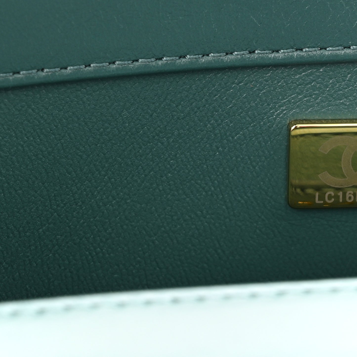 Calfskin Quilted Perfect Fit Flap Green