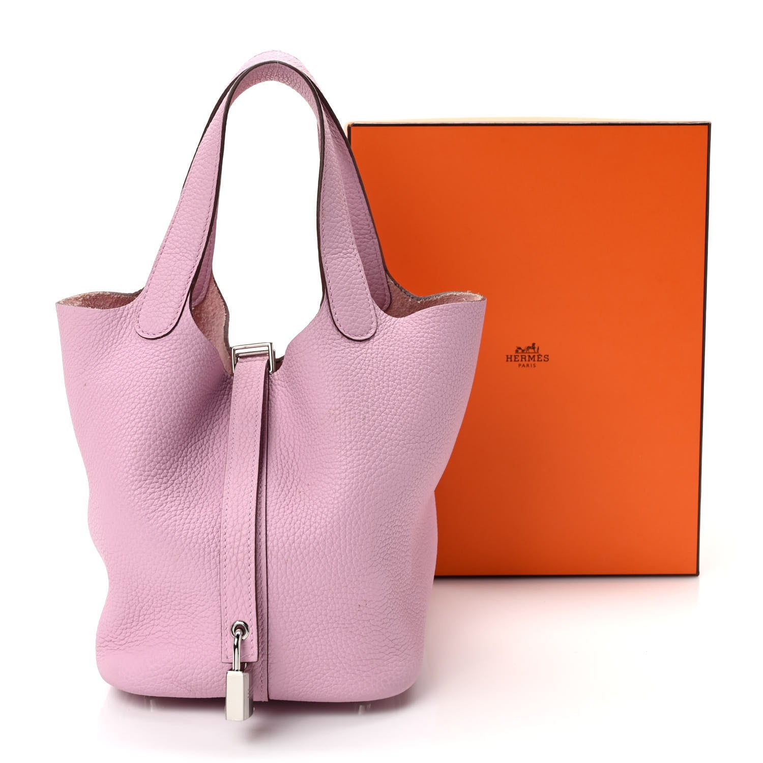 Hermes Taurillon Clemence Picotin Lock 18 PM Mauve Sylvestre 9 of 9