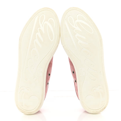 Gucci GG Monogram Calfskin Womens Low Top Sneakers 37 Pink Soft Pink 5 of 14