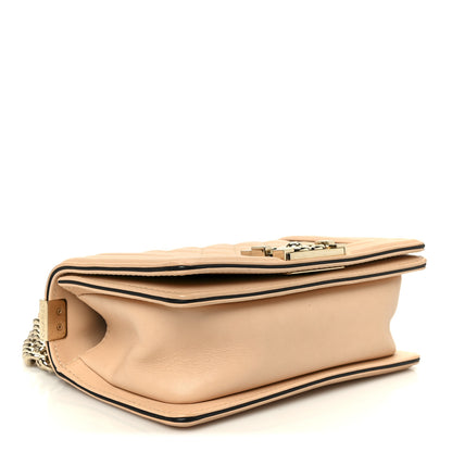 Chanel Calfskin Quilted Small Boy Top Handle Flap Beige Clair 4 of 10