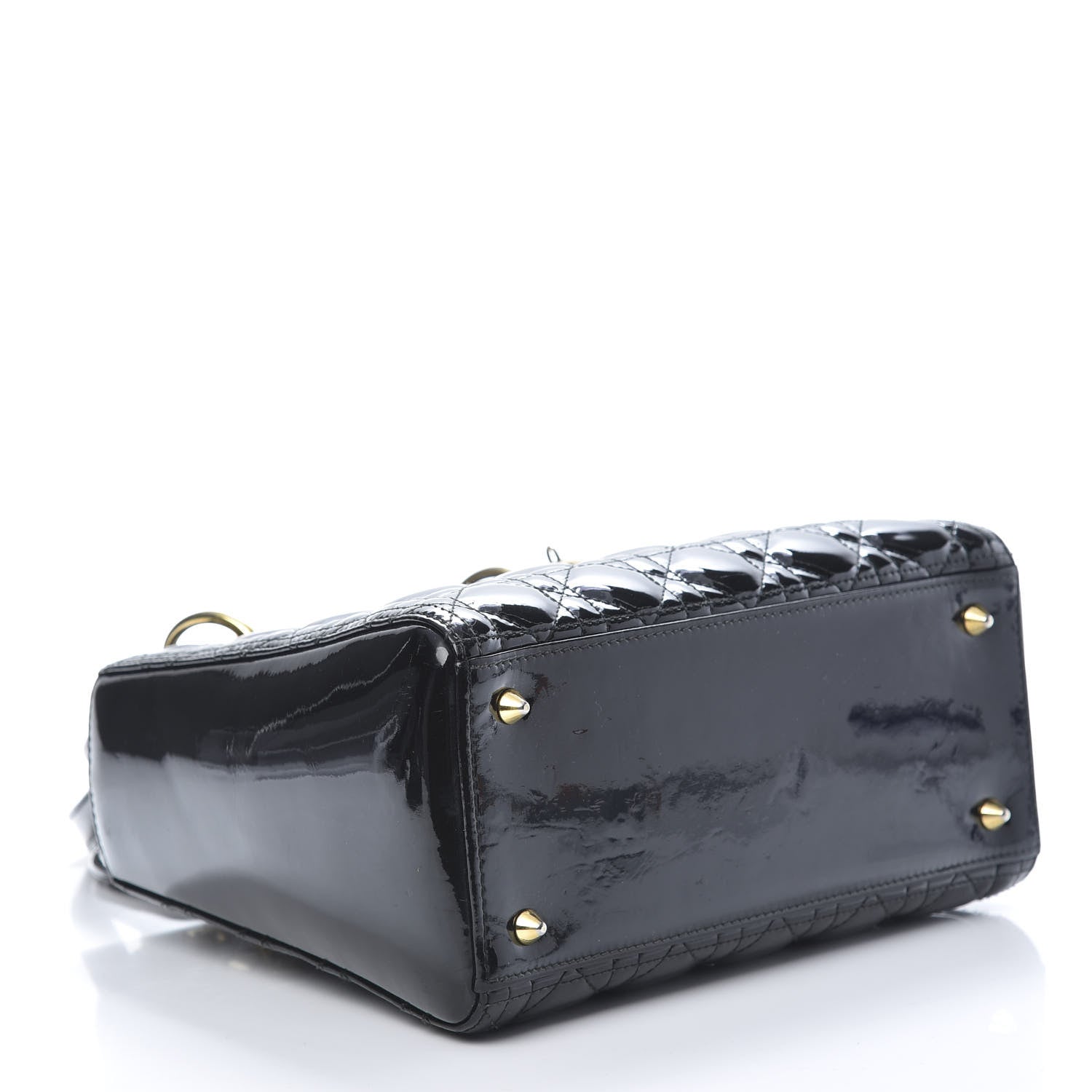 Christian Dior Patent Cannage Medium Lady Dior Black 4 of 13