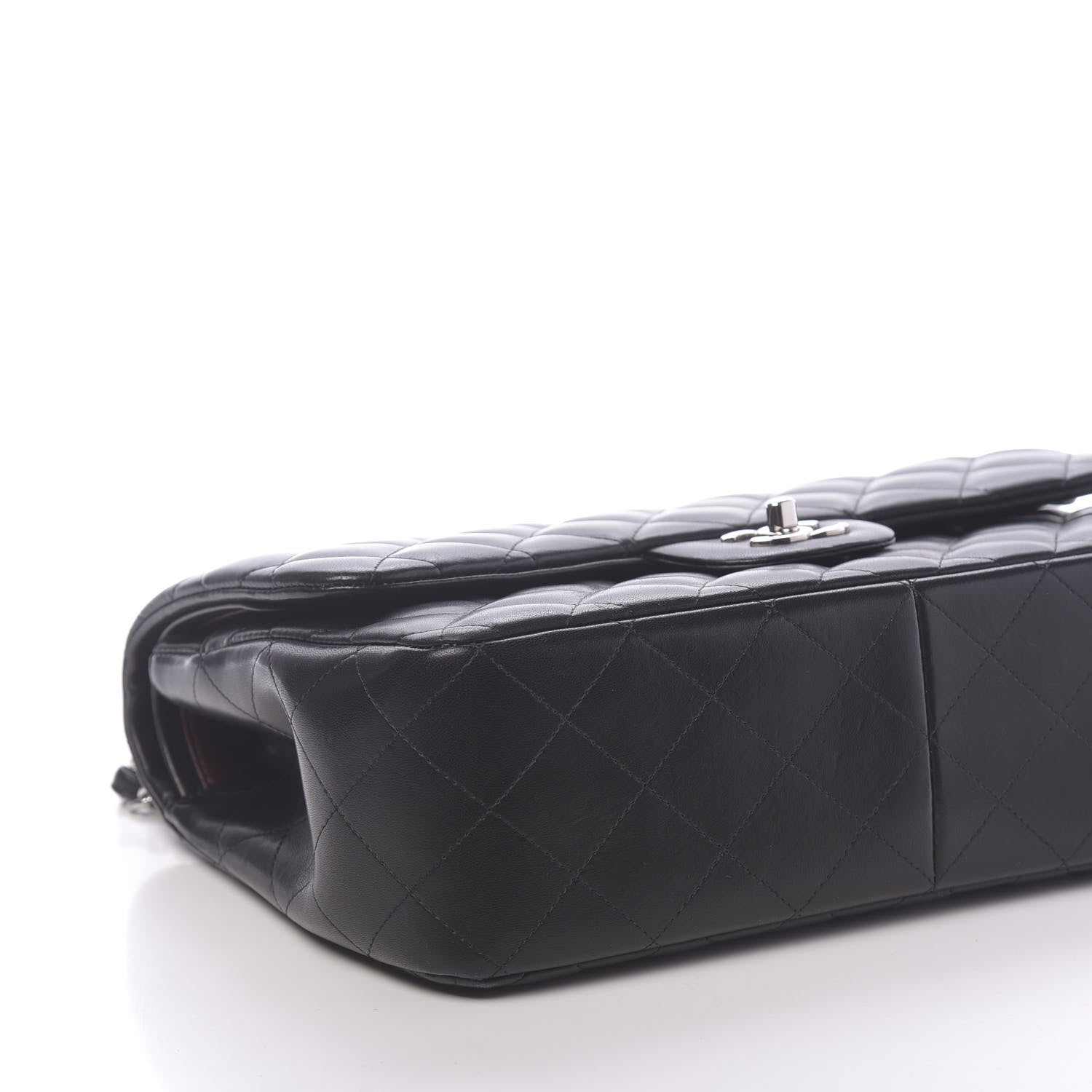 Chanel Lambskin Quilted Jumbo Double Flap Black 9 of 11