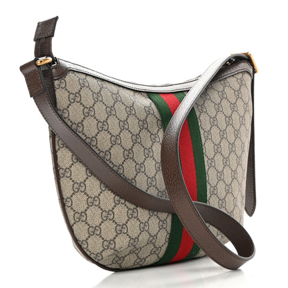 Gucci GG Supreme Monogram Web Small Ophidia Half Moon Hobo Brown 3 of 10