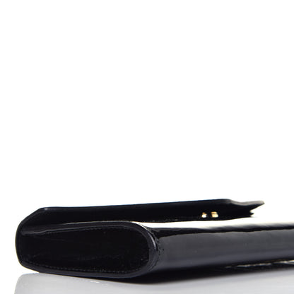 Saint Laurent Patent Y-Mail Clutch Black 7 of 8