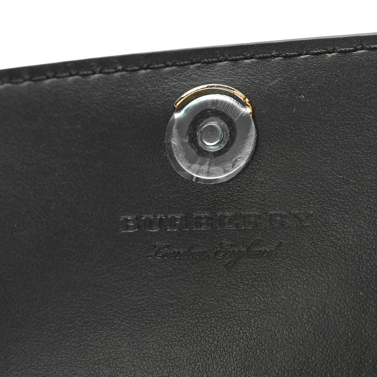 Derby Calfskin House Check Wallet On Chain Black