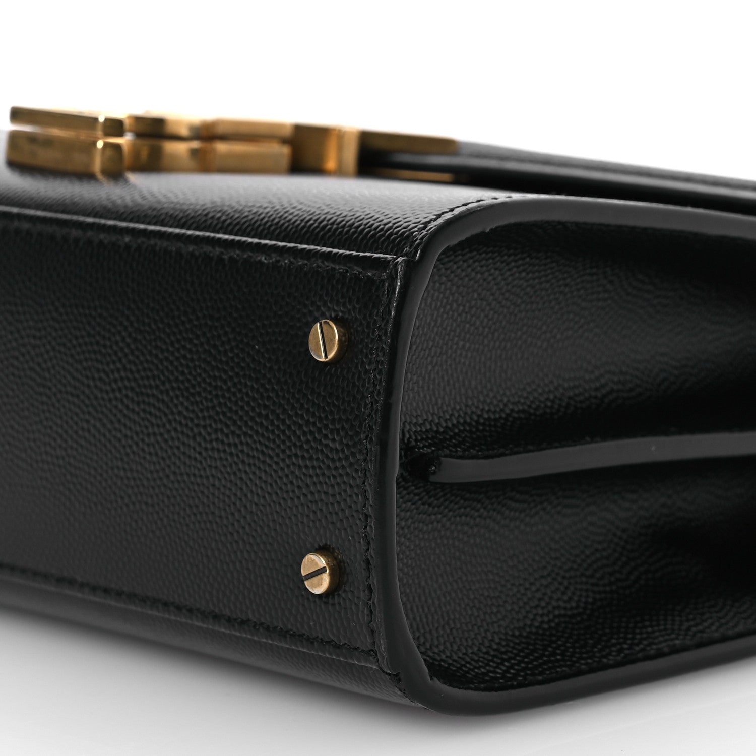 Saint Laurent Grain de Poudre Mini Classic Monogram Cassandra Top Handle Black 11 of 11