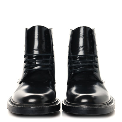 Saint Laurent Calfskin Womens Army Combat Boots 36 Black 3 of 9