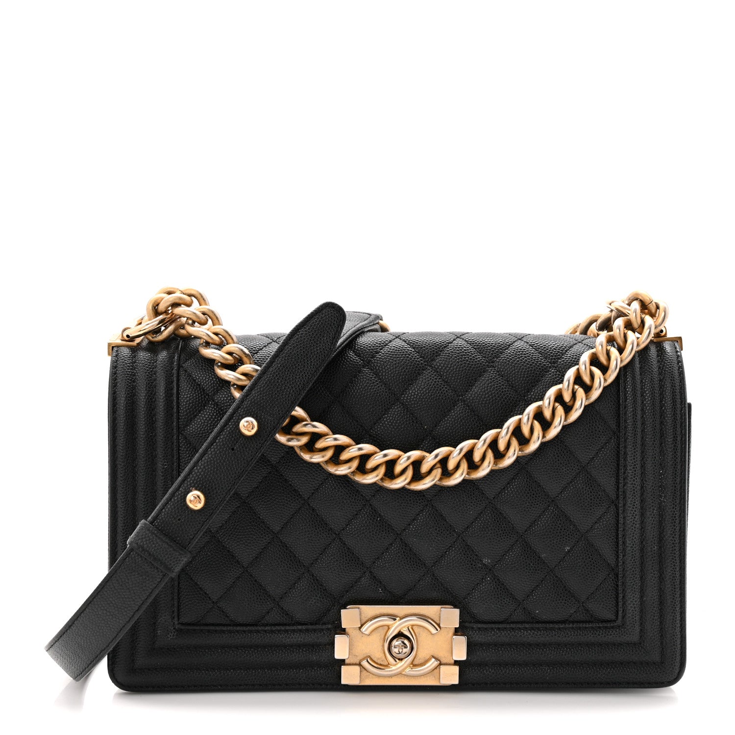Chanel Caviar Quilted Medium Boy Flap Black 1 of 11