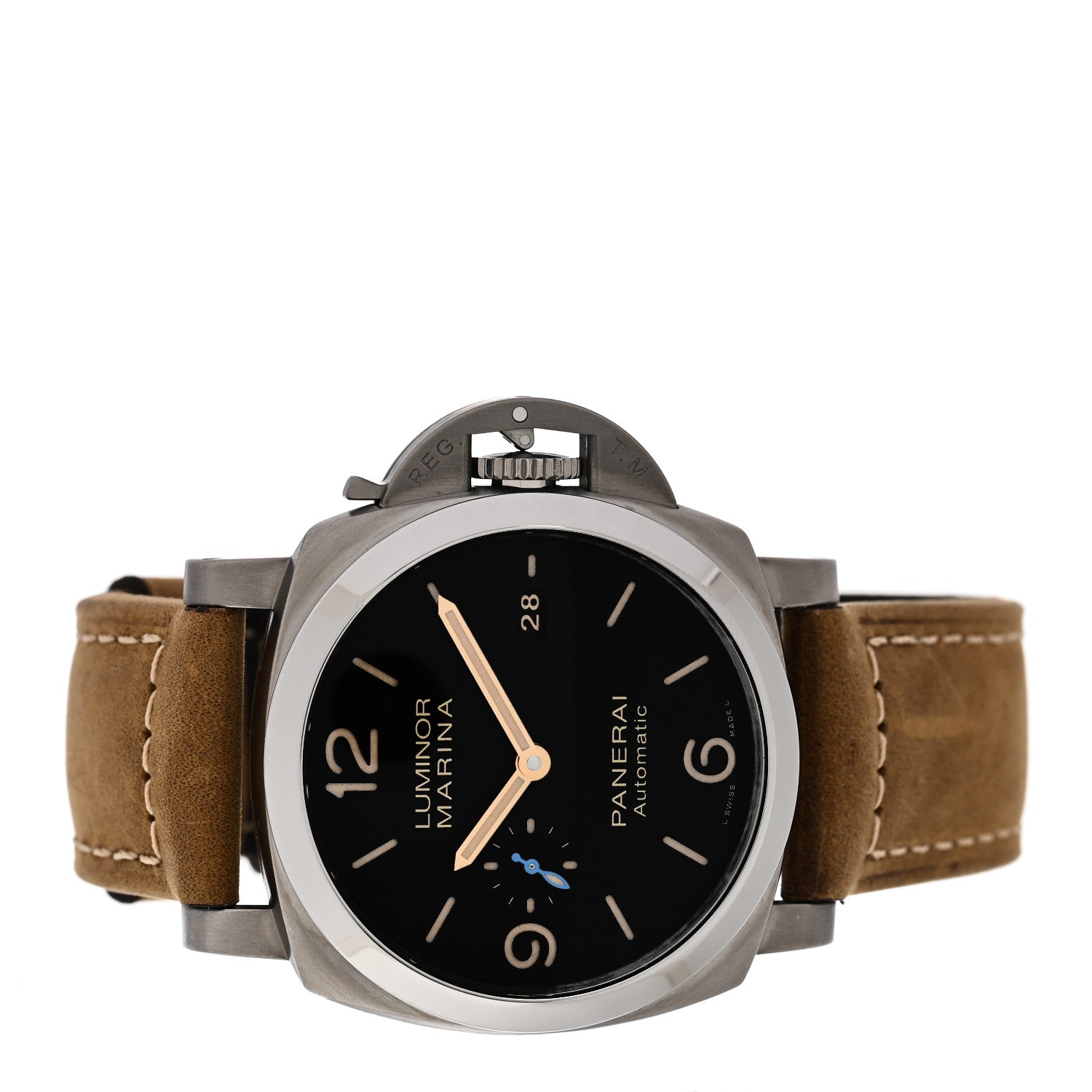 Panerai Titanium Calfskin 44mm Luminor Marina 1950 3 Days Automatic Watch Black PAM01351 2 of 5