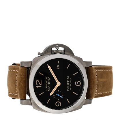 Panerai Titanium Calfskin 44mm Luminor Marina 1950 3 Days Automatic Watch Black PAM01351 2 of 5