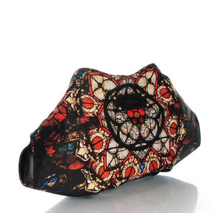 Alexander McQueen Silk Stained Glass De Manta Clutch Black 3 of 7