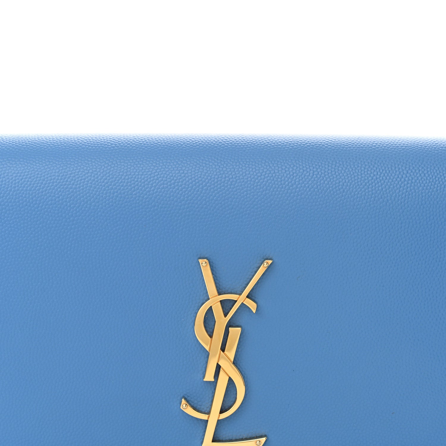 Saint Laurent Grain De Poudre Classic Kate Monogram Clutch Blue Clair 8 of 11