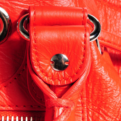 Balenciaga Matte Goatskin Rubber Covered Classic Hardware Mini Pompon Rouge Coquelicot Rouge Braise 6 of 13