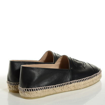 Chanel Lambskin CC Espadrilles 40 Black 4 of 8