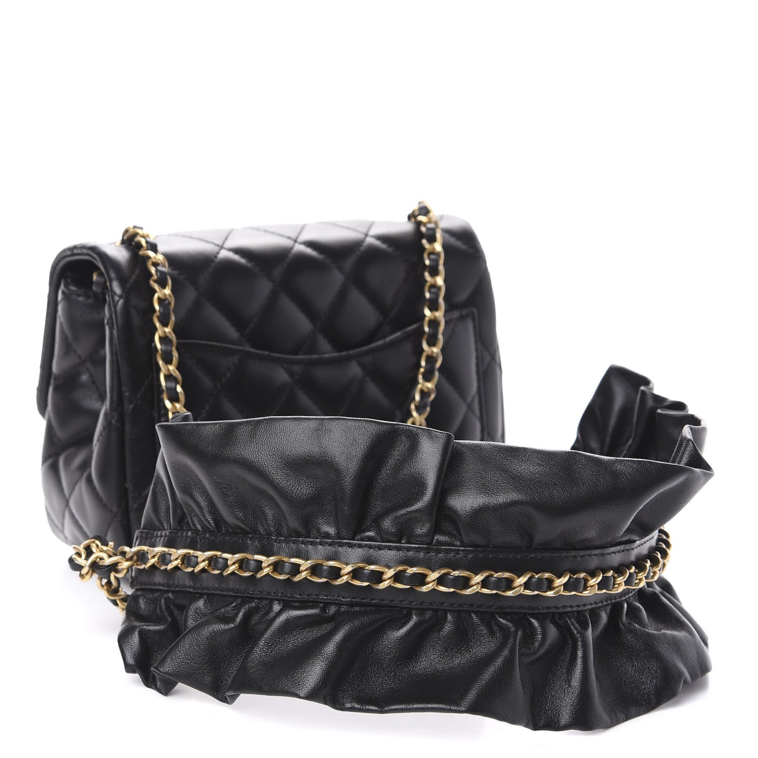 Chanel Lambskin Quilted Mini Romance Square Flap Black 3 of 12