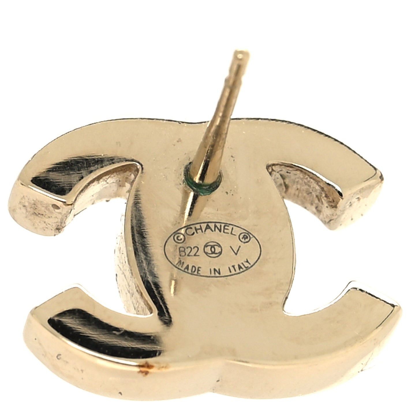 Metal CC Turnlock Earrings Gold