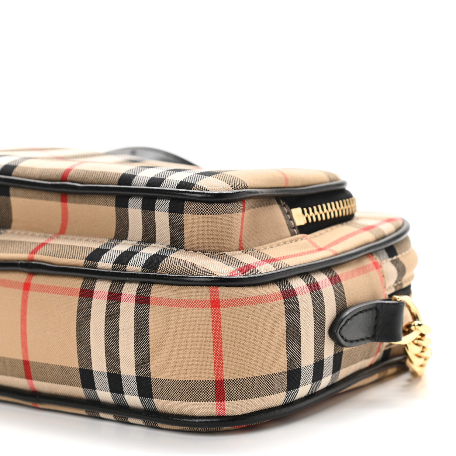 Burberry Calfskin Vintage Check Camera Bag Archive Beige 10 of 12
