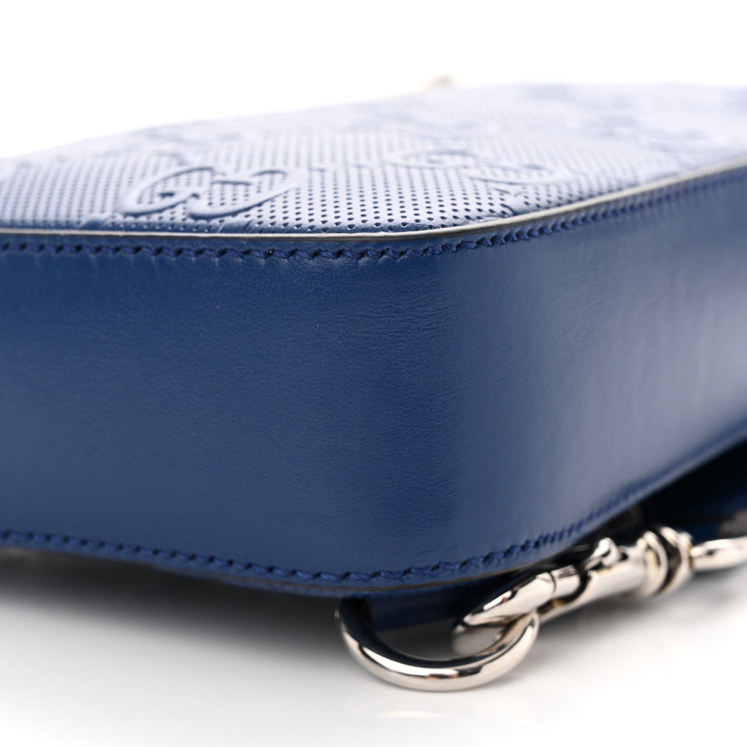 Gucci Calfskin GG Tennis Embossed Sling Backpack Blue 10 of 10