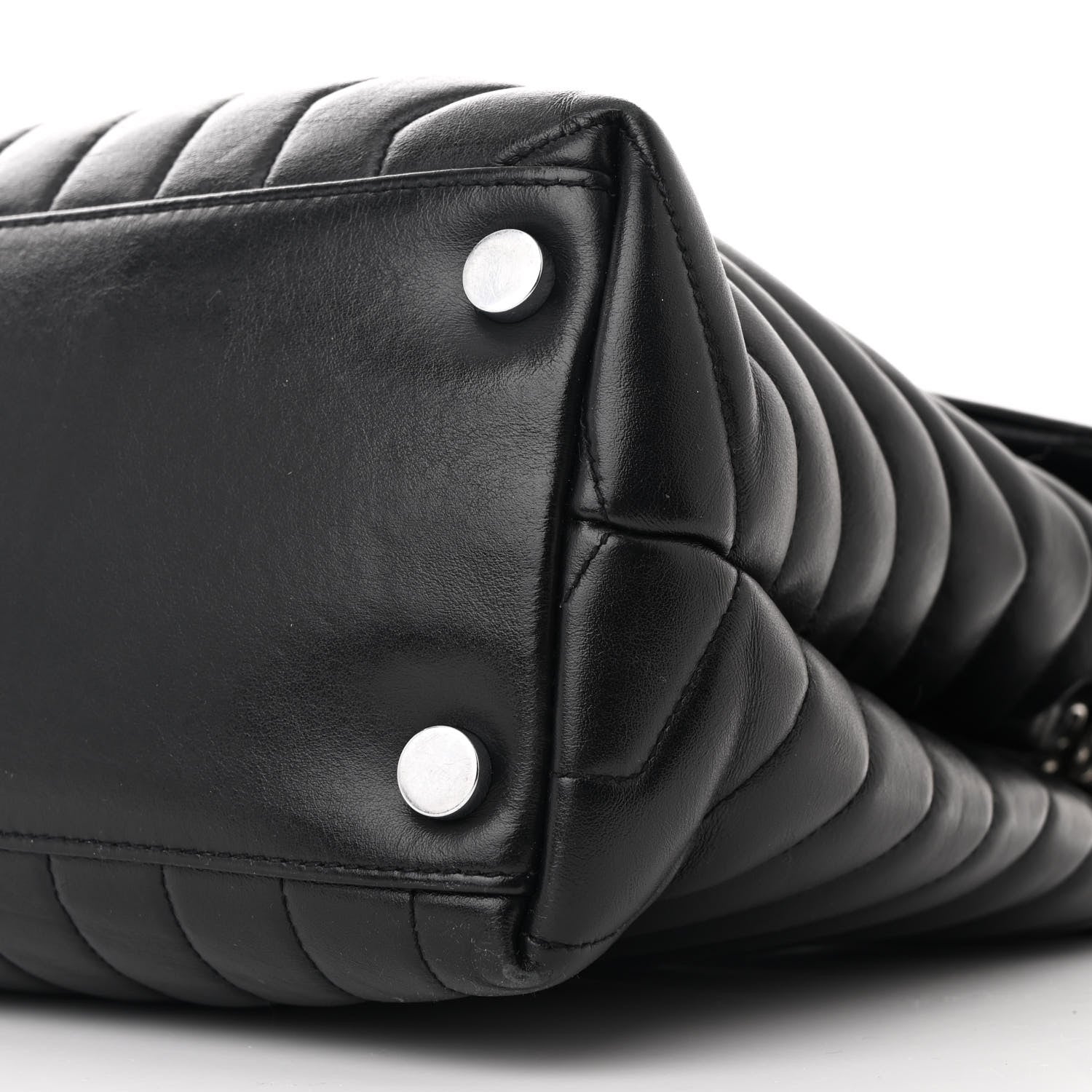 Saint Laurent Calfskin Y Quilted Monogram Large Loulou Chain Satchel Black 11 of 11